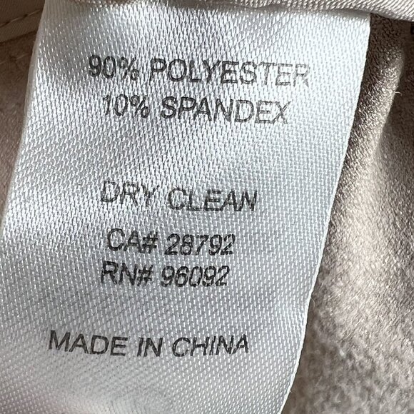 Katherine Barclay Montreal Womens M Faux Suede Tan Waterfall Front Drape Blazer - Picture 11 of 13